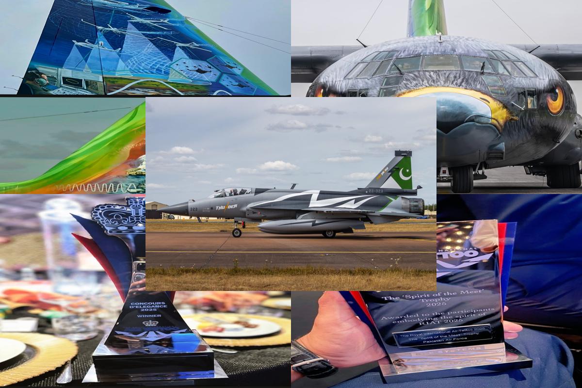 Pakistan Air Force Showcases JF-17C and C-130H in Special Livery at RIAT 2025