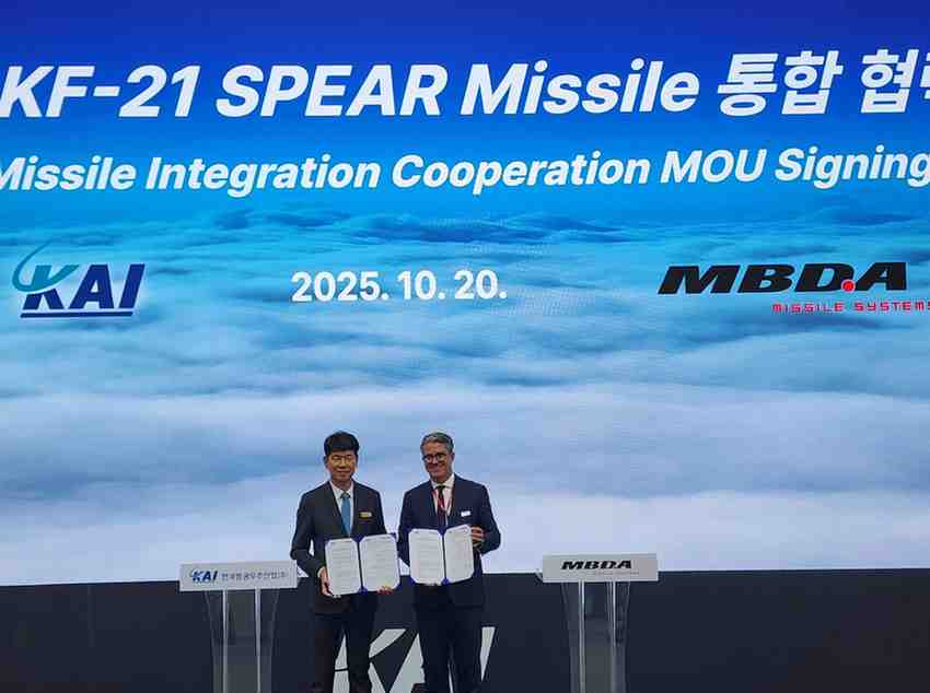 KAI and MBDA Sign MOU to Integrate SPEAR Missile on KF-21 Boramae